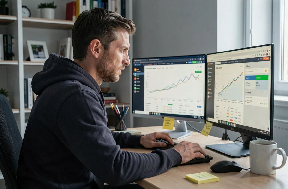 Expert SEO de l'agence Seodev dans l'Ain analysant les performances d'un site internet