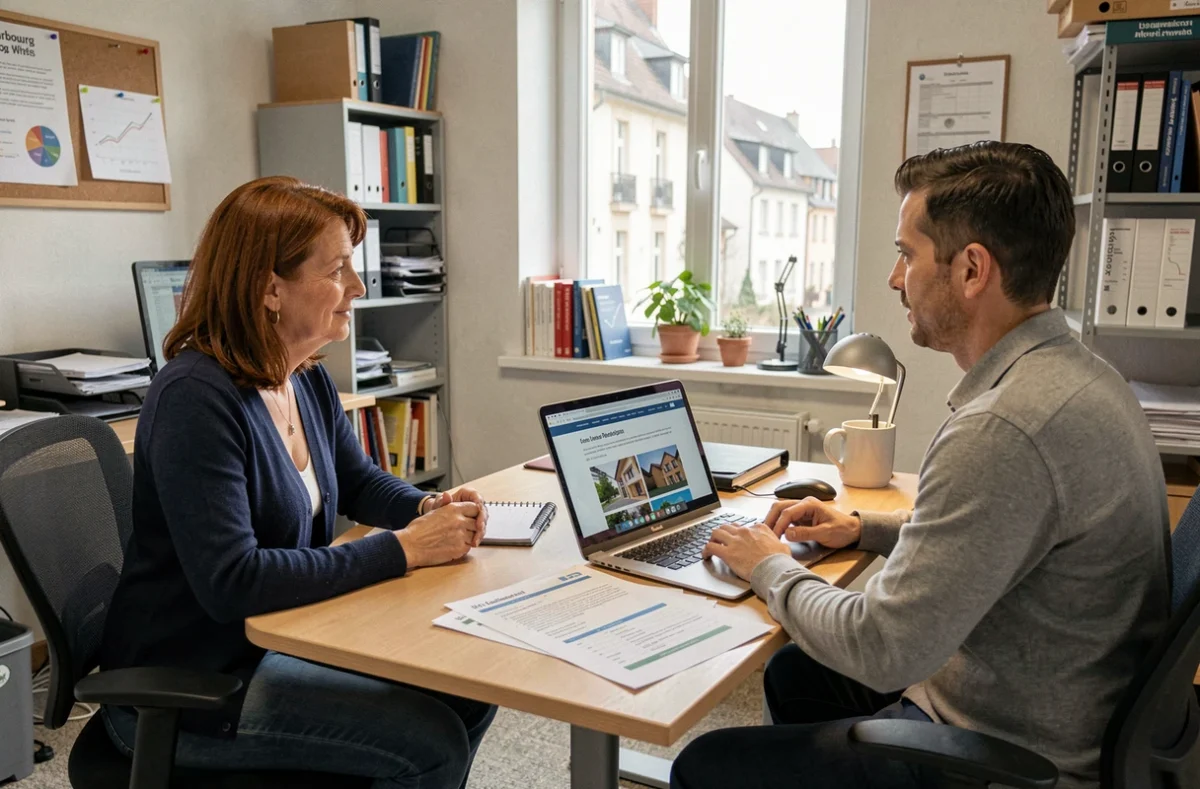 Consultante web de l'agence Netinup à Horbourg-Wihr accompagnant une PME locale dans sa stratégie digitale