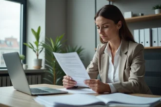 Femme d affaires en réunion de travail dans un bureau moderne