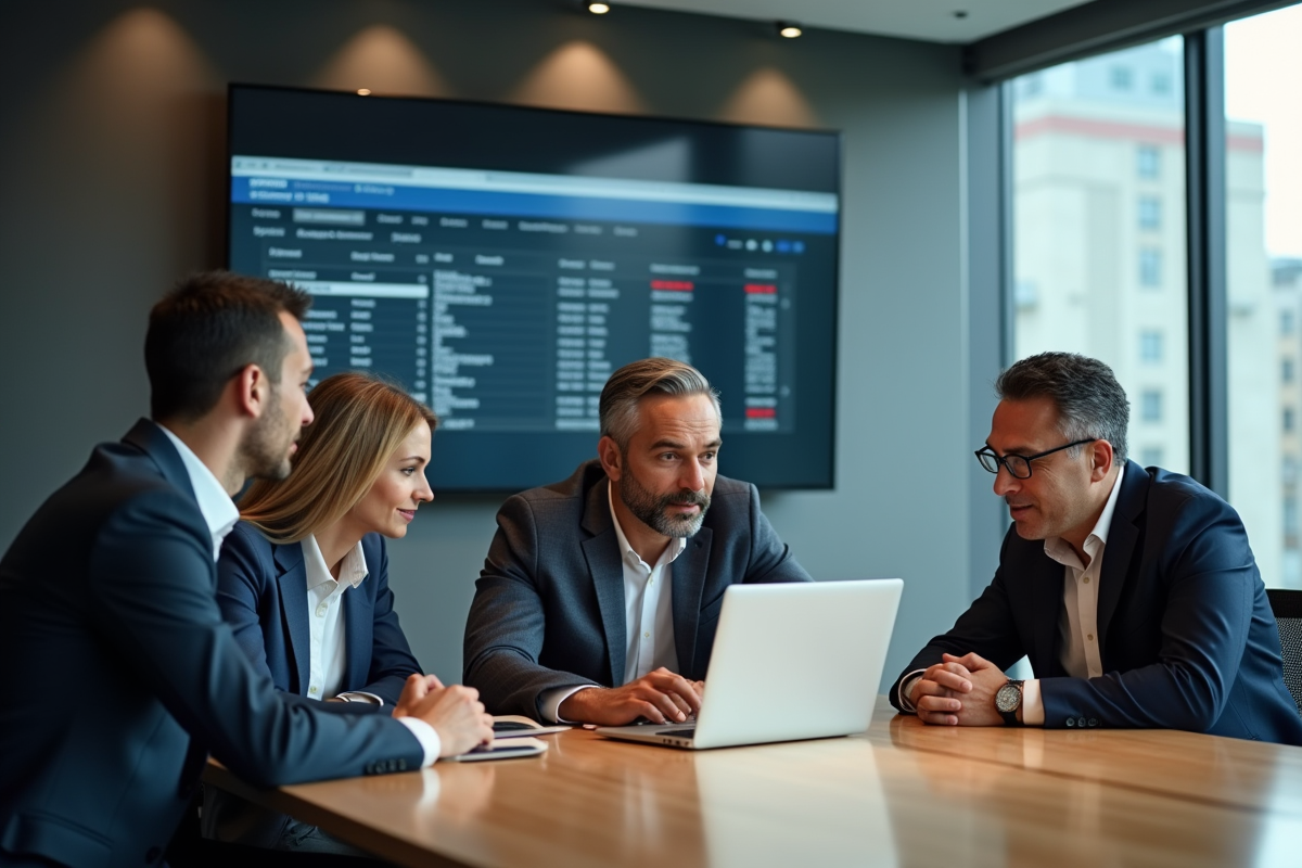 Groupe de collègues lors d