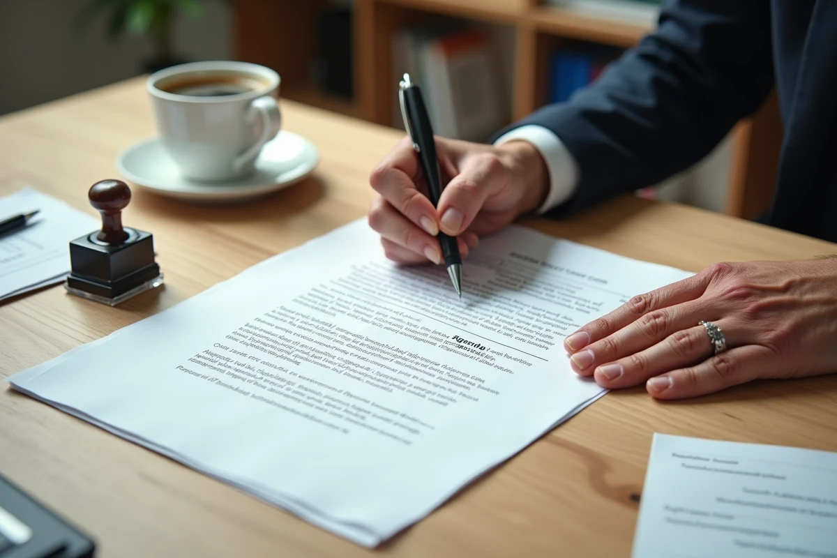 Signature des nouveaux statuts d'association pour officialiser la nomination d'un nouveau président